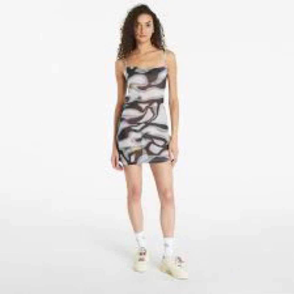 Adidas Pride Pablo Vittar Mesh dress cover up sz medium NWT Gray and black swirl